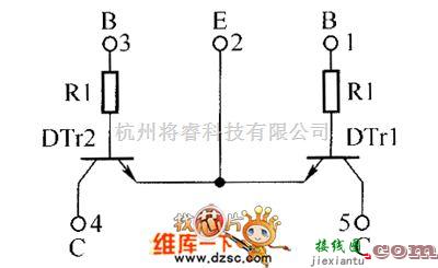 光敏二极管、三极管电路中的晶体三极管EMG3、UMG3N内部电路图  第1张