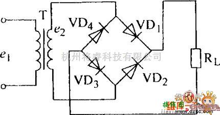 整流单元中的单相桥式整流电路图  第1张