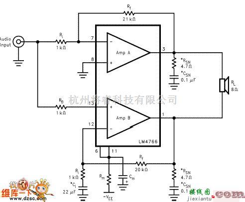 电子管功放中的lm4766+ne5532装2x40w功放电路图  第2张