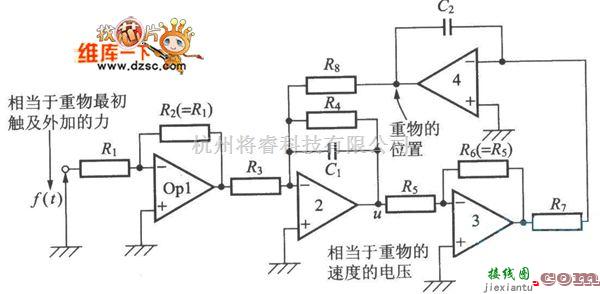 综合电路中的模拟力学系统电路图  第1张