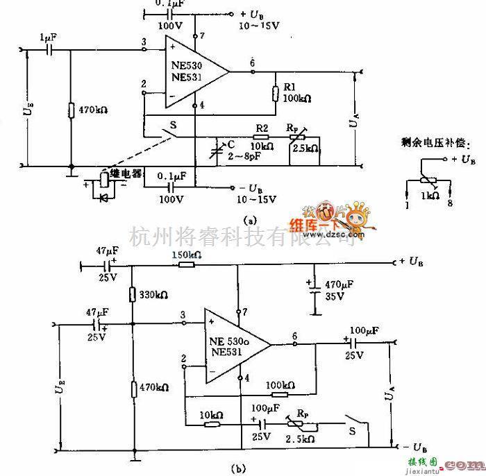 宽带放大中的宽带运放器电路图  第1张