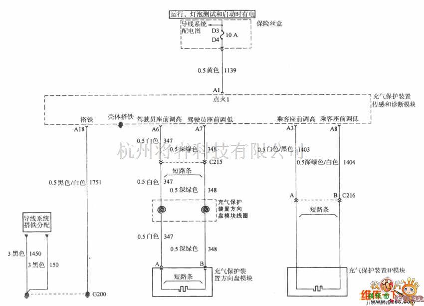 别克中的别克gl8安全气囊电路图  第1张