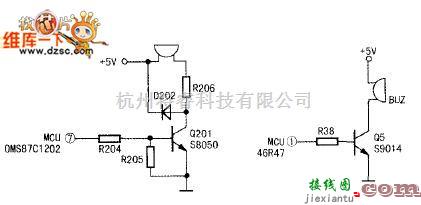 电子管功放中的功率驱动级驱动蜂鸣器电路图  第1张