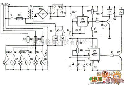 自动控制中的室外灯光自动控制电路原理图  第1张