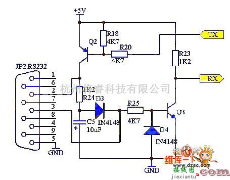 LED电路中的串口控制的LED灯电路图  第1张