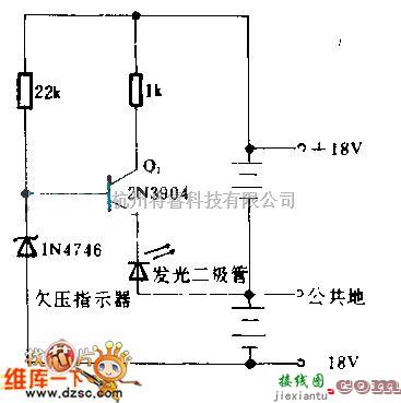 光电电路中的18v监测电路图  第1张