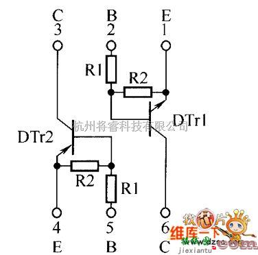 光敏二极管、三极管电路中的晶体三极管EMD12、UMD12N内部电路图  第1张