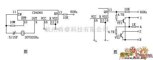 振荡电路中的32768Hz的晶体振荡器电路图  第1张