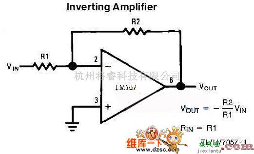 运算放大电路中的反相放大器电路图  第1张