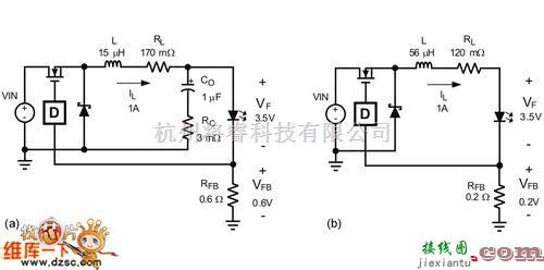 LED电路中的大功率led驱动降压稳压器电路图  第1张