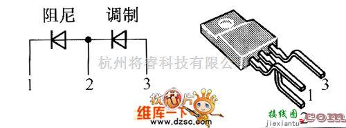 光敏二极管、三极管电路中的晶体二极管DMV1500HFD5内部电路图  第1张