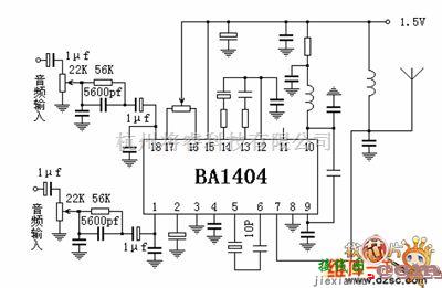 遥控发射中的FM发射器07电路图  第1张