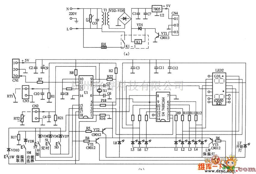 美的牌MB—YC50A型豪华电饭煲电路图  第1张