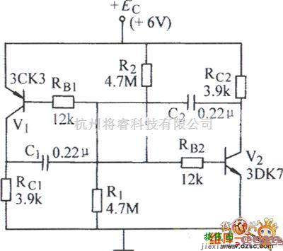 振荡电路中的多谐振荡器电路图  第1张