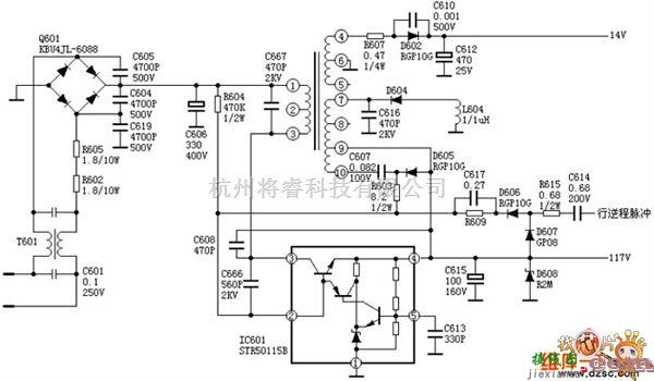 开关电路中的SONY KV2184开关电源电路图  第1张