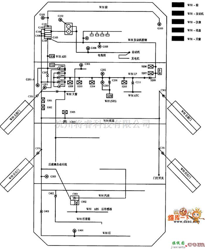 大宇中的大宇汽车电路图  第1张