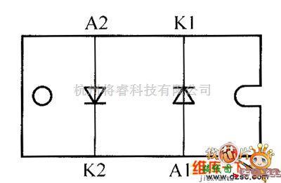 光敏二极管、三极管电路中的晶体二极管STTH12012TV2内部电路图  第1张