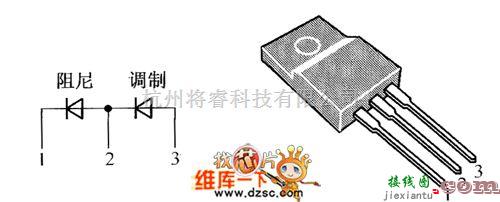 光敏二极管、三极管电路中的晶体二极管DMV1500HDFD内部电路图  第1张