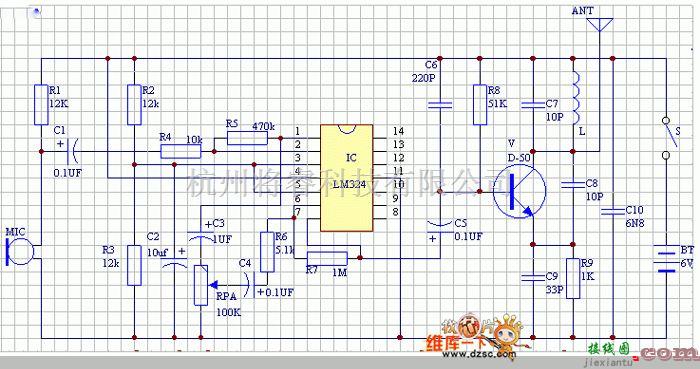 仪器仪表中的无线探听器电路图  第1张