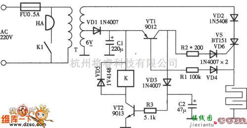 防害中的电子灭鼠器电路图  第2张