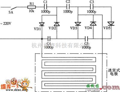 防害中的电子灭鼠器电路图  第1张