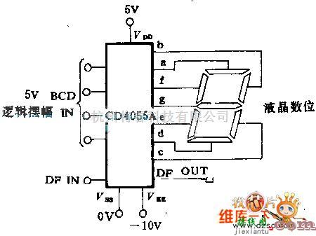 液晶显示及数显表电路中的液晶显示用的CMos驱动电路图  第1张