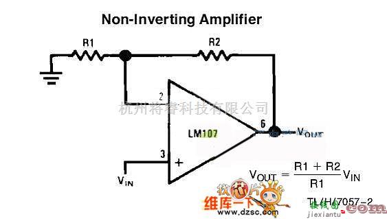 运算放大电路中的同相放大器电路图  第1张