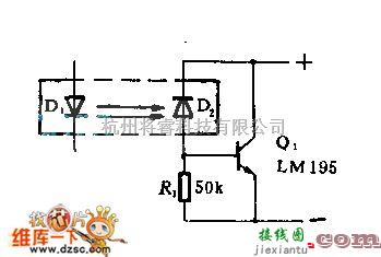 光电电路中的光电隔离器驱动1A晶体管集成电路图  第1张