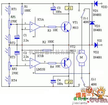 遥控电路中的太阳能自动跟踪控制器电路图  第1张