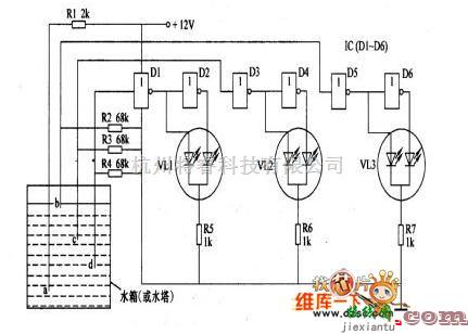 专用测量/显示电路中的水位指示器电路图 四  第1张