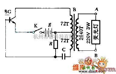 光电电路中的直流荧光订电路图  第1张