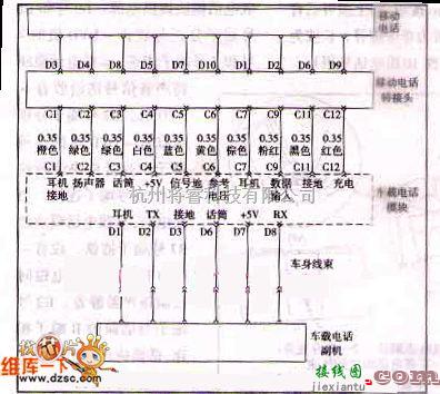 别克中的上海别克君威电话系统控制电路图  第1张