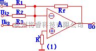 对数/跨导放大电路中的反相求和电路图  第1张