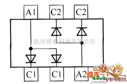 光敏二极管、三极管电路中的晶体二极管MMBD4448HADW内部电路图  第1张