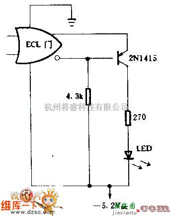 光电接收电路中的BCL至LED的接口电路图  第1张