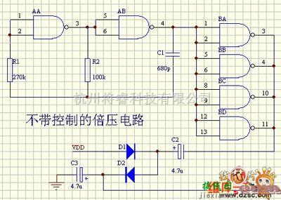 数字电路中的不可控倍压电路图  第1张