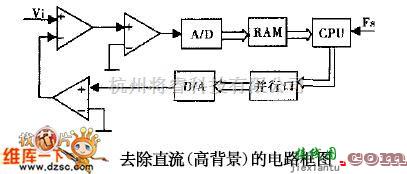 集成电路构成的信号产生中的去除直流高背景电路图  第1张