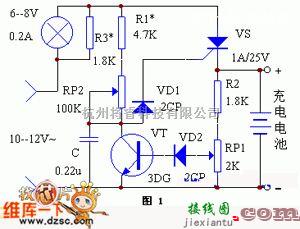 充电电路中的可控硅整流自动恒流充电器电路图  第1张