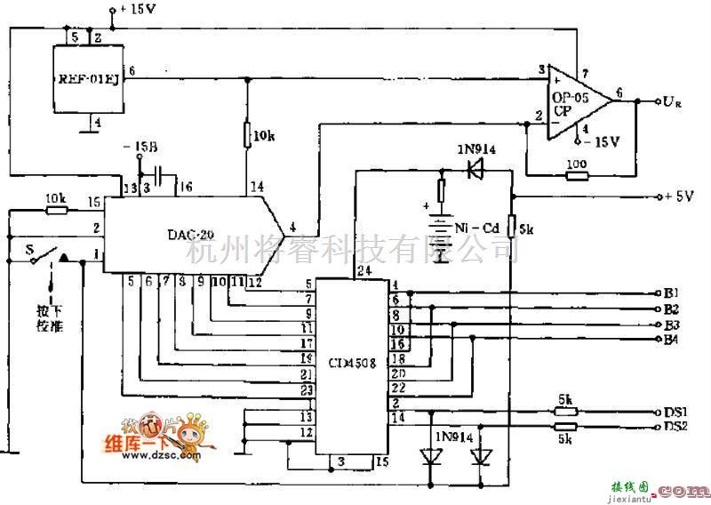 数字万用表电路中的数字电压表电路图  第1张