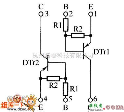 光敏二极管、三极管电路中的晶体三极管EMB11、UMB11N、EMB2、UMB2N内部电路图  第1张