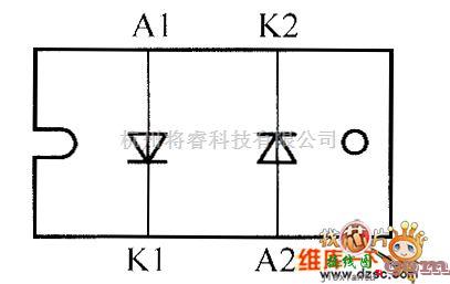 光敏二极管、三极管电路中的晶体二极管STTH12010TV2内部电路图  第1张