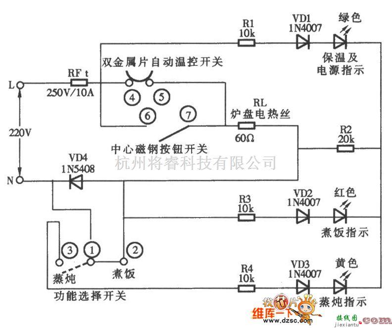 容声CFXB50-90DA型多用电饭锅电路图  第1张