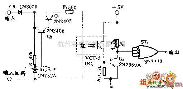 液晶显示及数显表电路中的数字隔离电路图  第1张