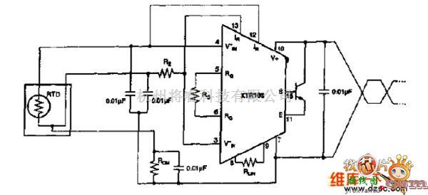 特种集成传感器中的传感器变送原理电路图  第1张
