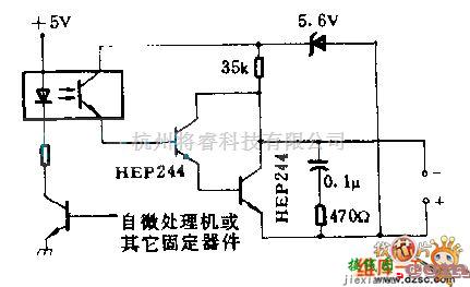 光电电路中的螺线管安全开关电路图  第1张