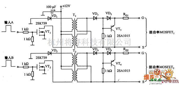 模拟电路中的功率MOSFET隔离型栅极驱动电路图  第1张