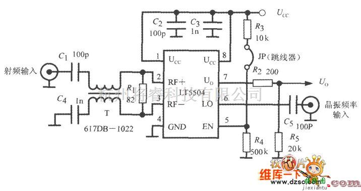 传感器单片系统应用方案中的单片射频功率测量系统LT5504的典型应用电路  第2张