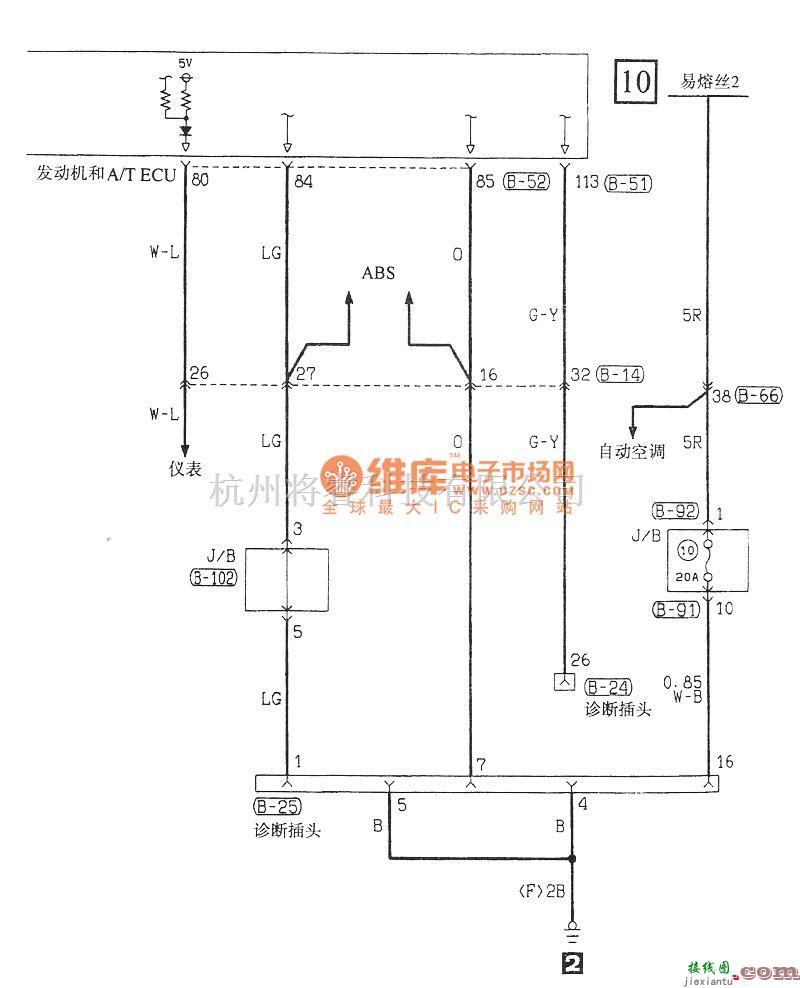 东南中的东南菱绅INVES-II 4A/T底盘电路图  第11张