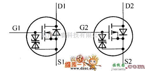 综合电路中的AP4525GEM内部电路图  第1张