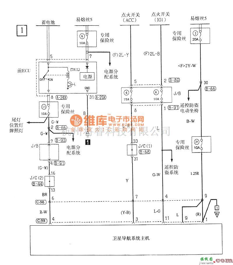 东南中的东南菱绅倒车摄影机电气系统电路图  第2张